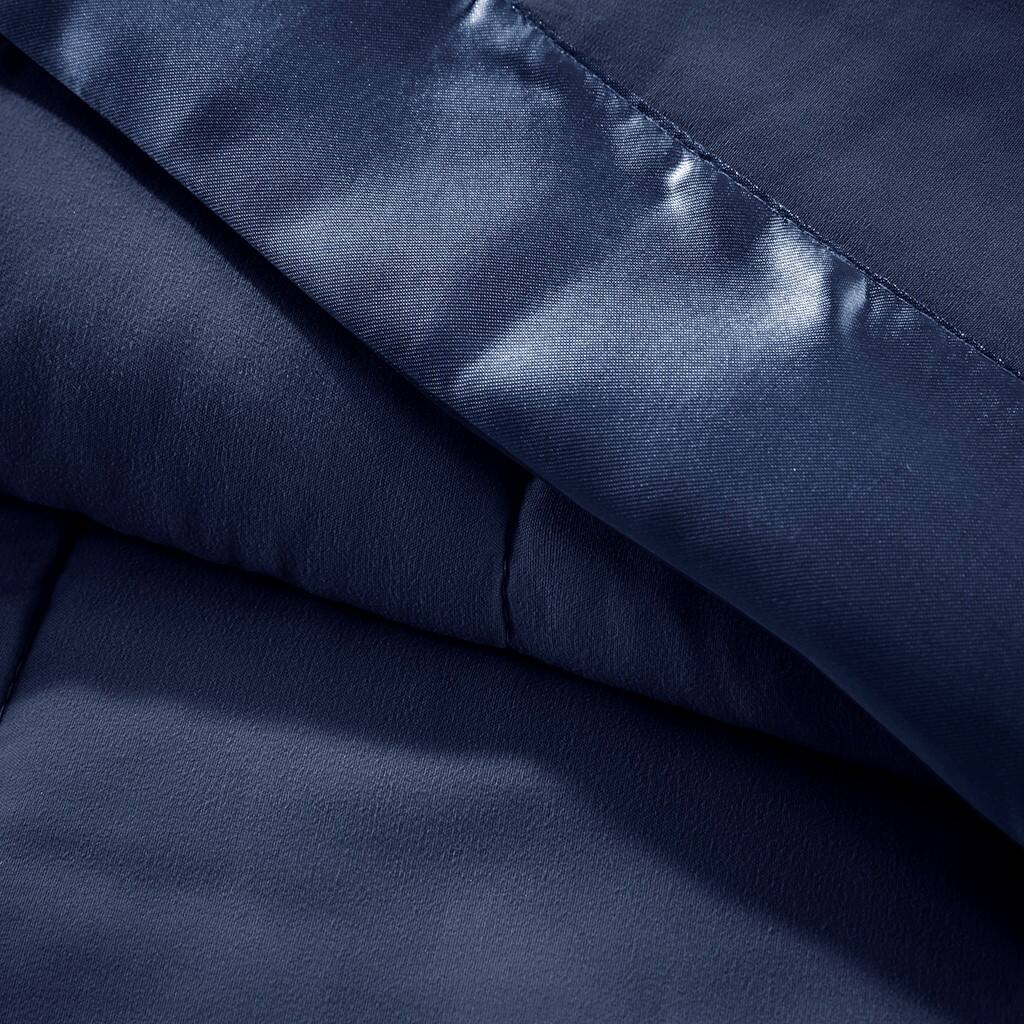Alt View 5. Gracie Mills - Gracie Mills Larry All-Season Down Alternative Blanket with Satin Trim - Navy.