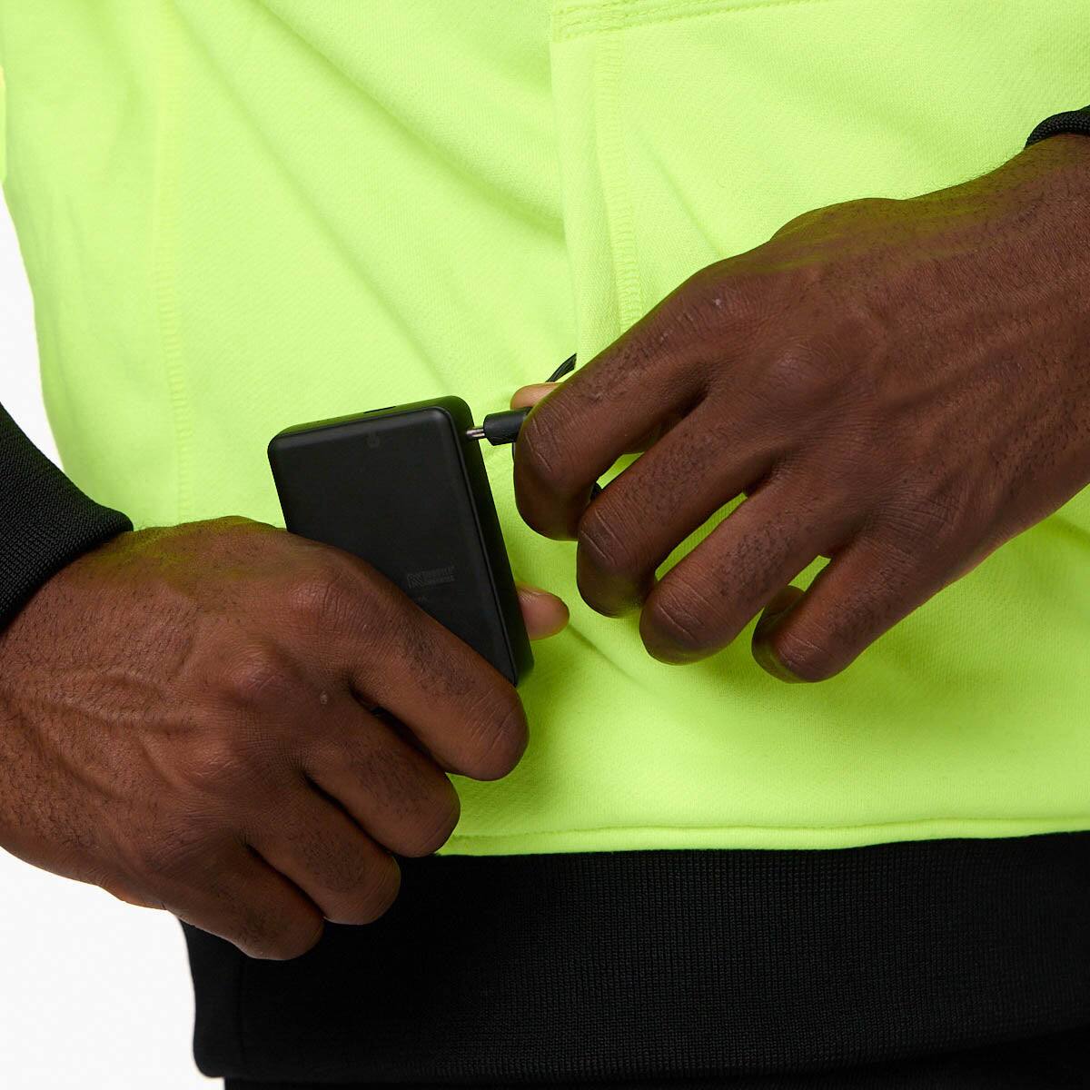 Alt View 5. Mobile Warming - Men's HI-VIZ Heated Pullover Hoodie - HI-VIS.