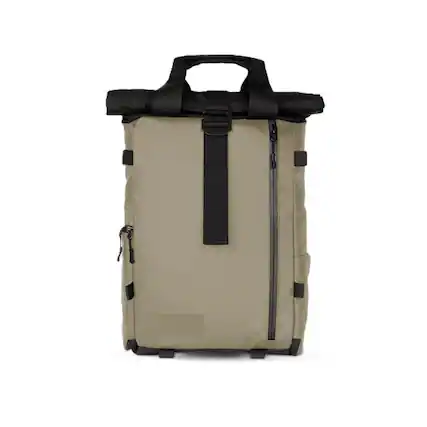 Front. WANDRD - WANDRD PRVKE Lite Camera Backpack with Expandable Rolltop (Yuma Tan) - Tan.