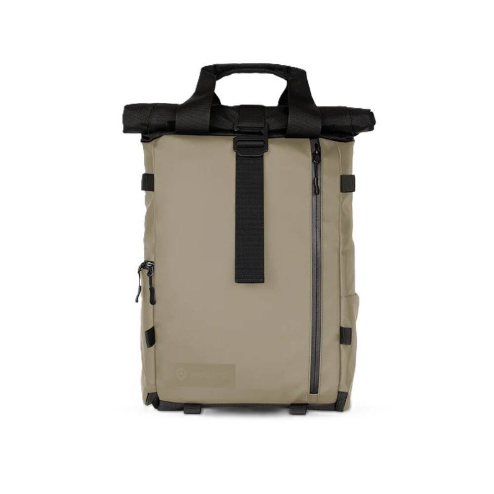 Front. WANDRD - WANDRD PRVKE Lite Camera Backpack with Expandable Rolltop (Yuma Tan) - Tan.