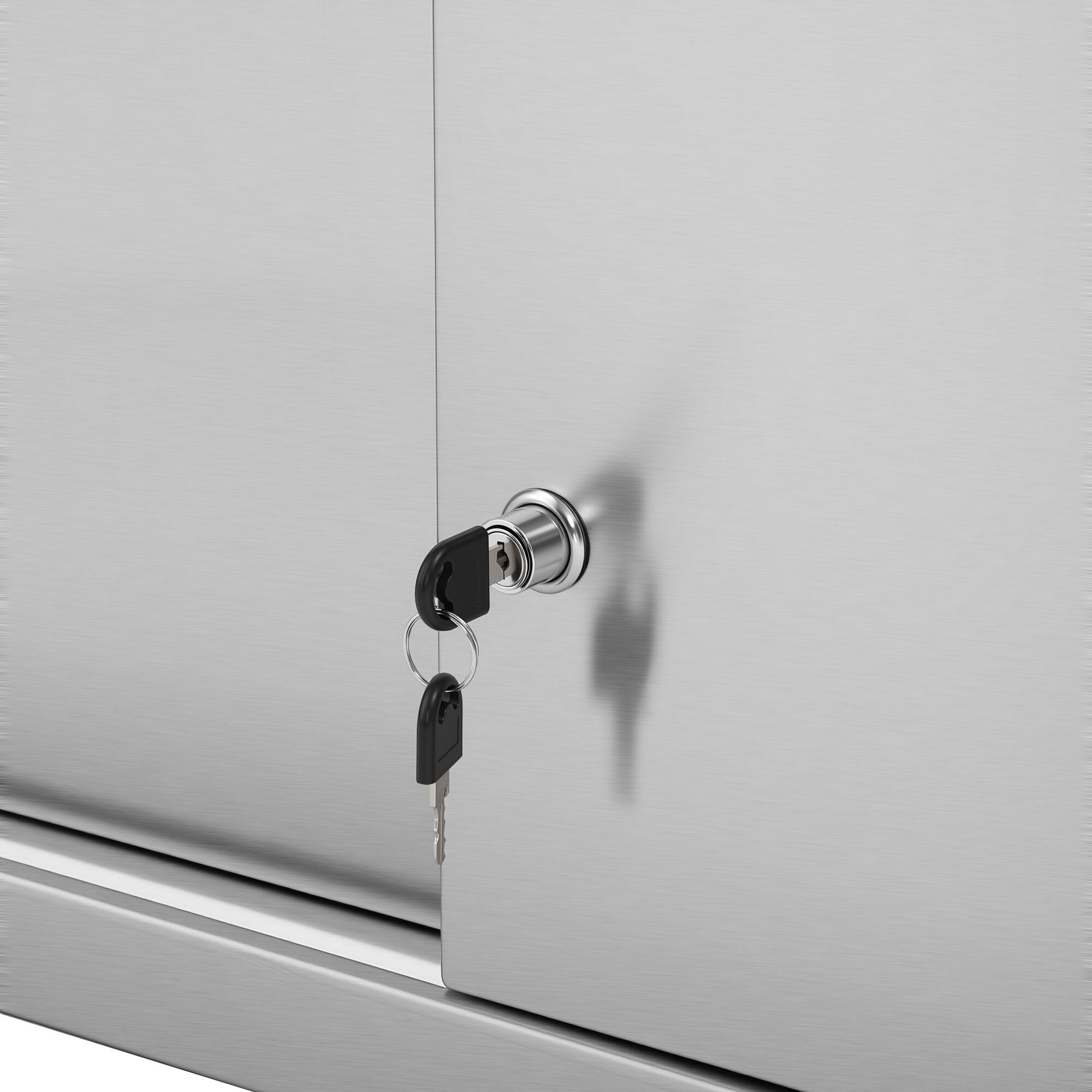 Alt View 6. Koolmore - 60 Inch Stainless Steel Commercial Wall Cabinet With Sliding Doors 15x60 NSF - Stainless-Steel.