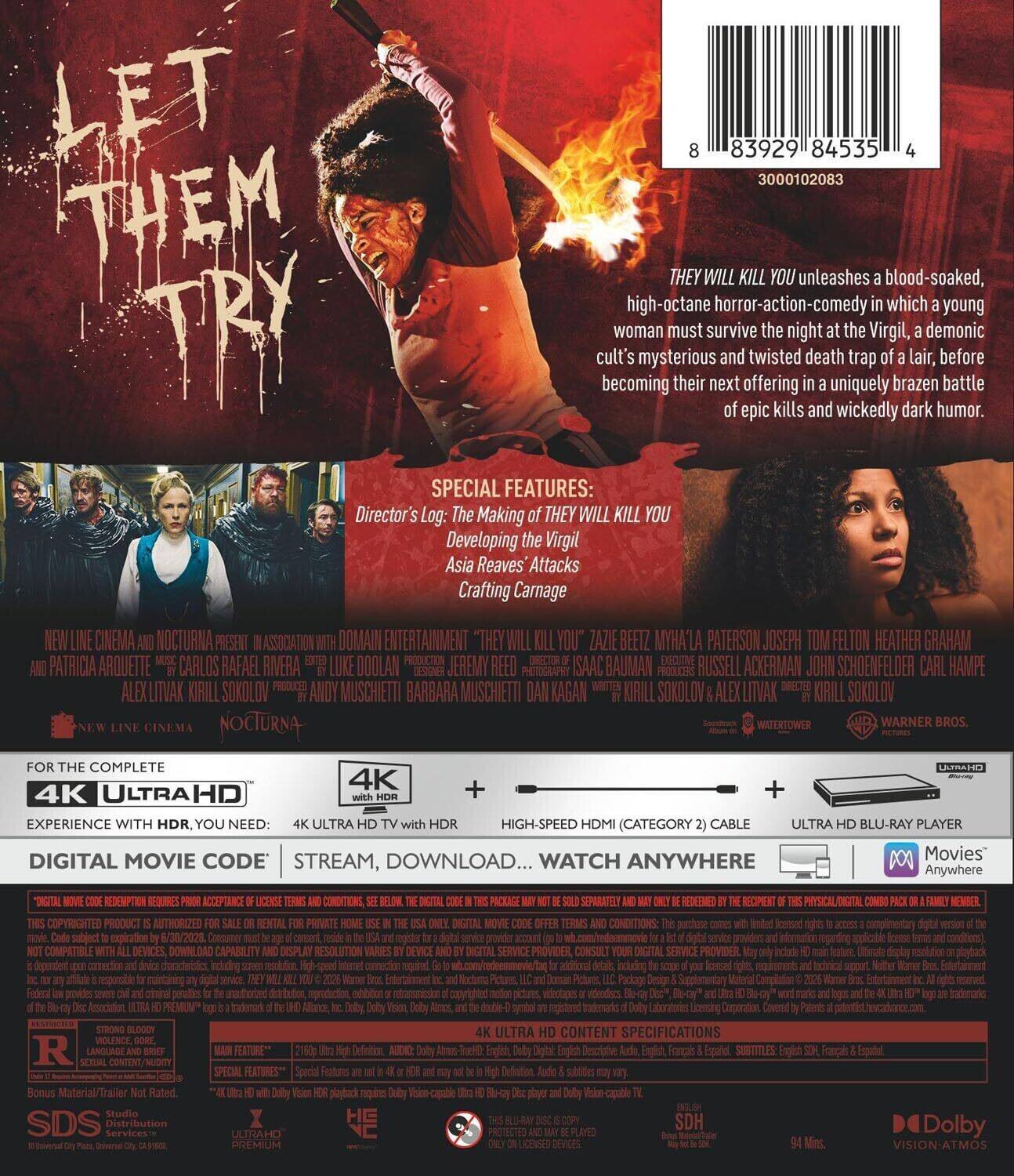 Alt View 1. They Will Kill You (4K Ultra HD + Digital) [UHD].