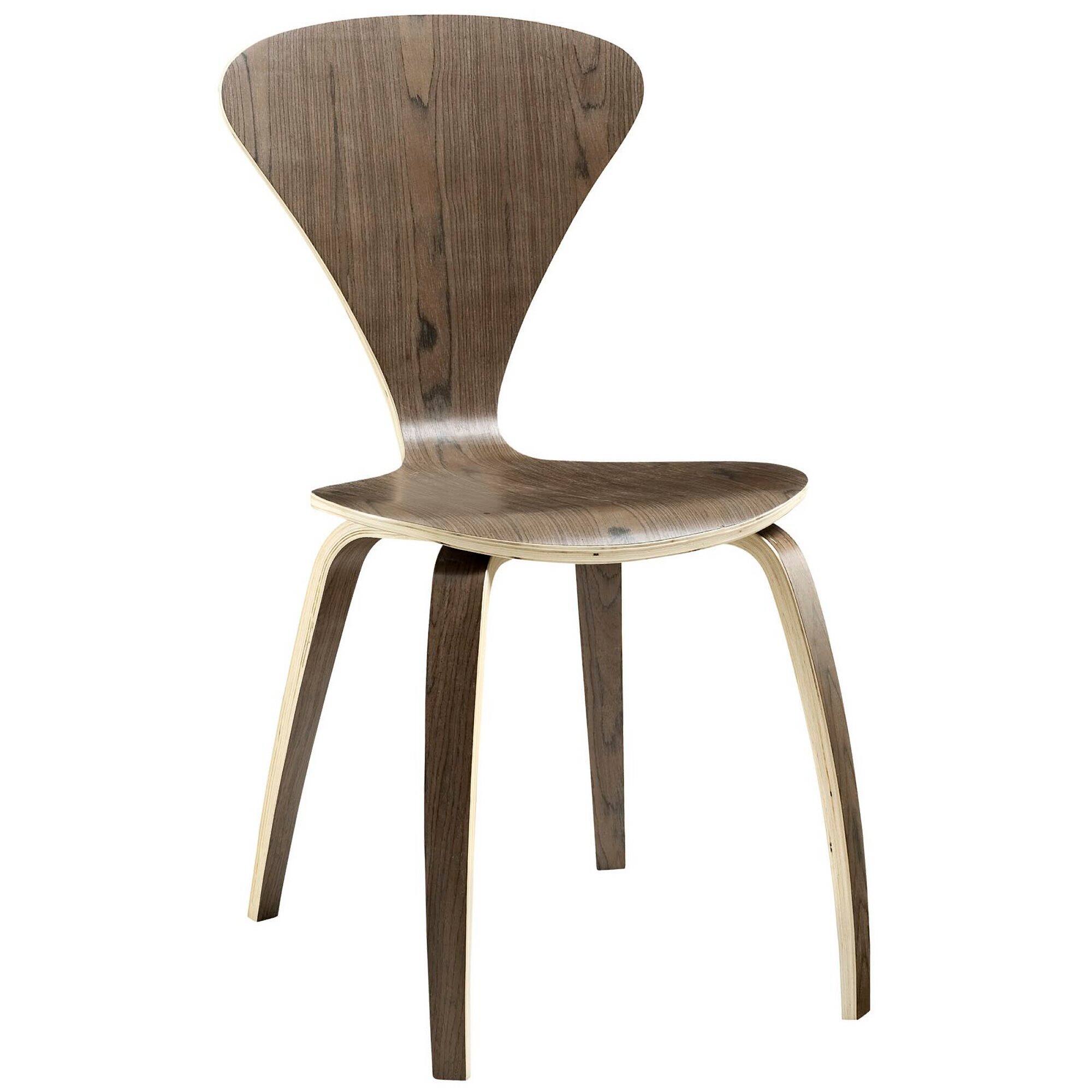 Angle. Modway - Vortex Dining Side Chair by Modway - Dark Walnut.