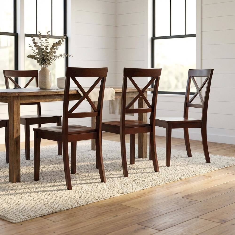 Alt View 4. East West Furniture - Dining Chair Mahogany - Brown.