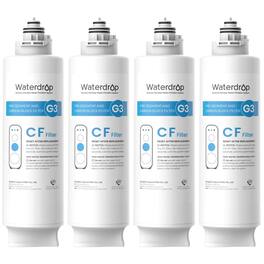 Waterdrop - WD-G3-CF Filter, Replacement for WD-G3-W, WD-G3P600 and WD-G3P800-W Reverse Osmosis System, 6-Month Lifetime - White