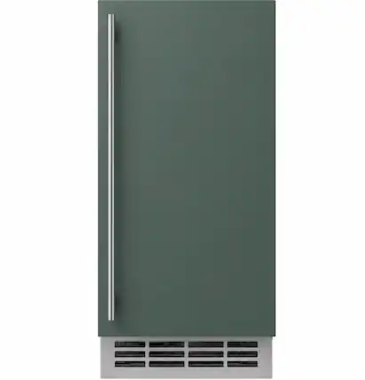 Front. GE Profile - 15" 26-Lb. Built-In Icemaker with Nugget Ice - Custom Panel Ready.