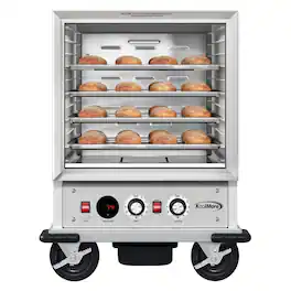 Koolmore - 33 in. Commercial Non-Insulated Half Size Heated Holding/Proofing Cabinet with Glass Door and 11-Pan Capacity - Silver