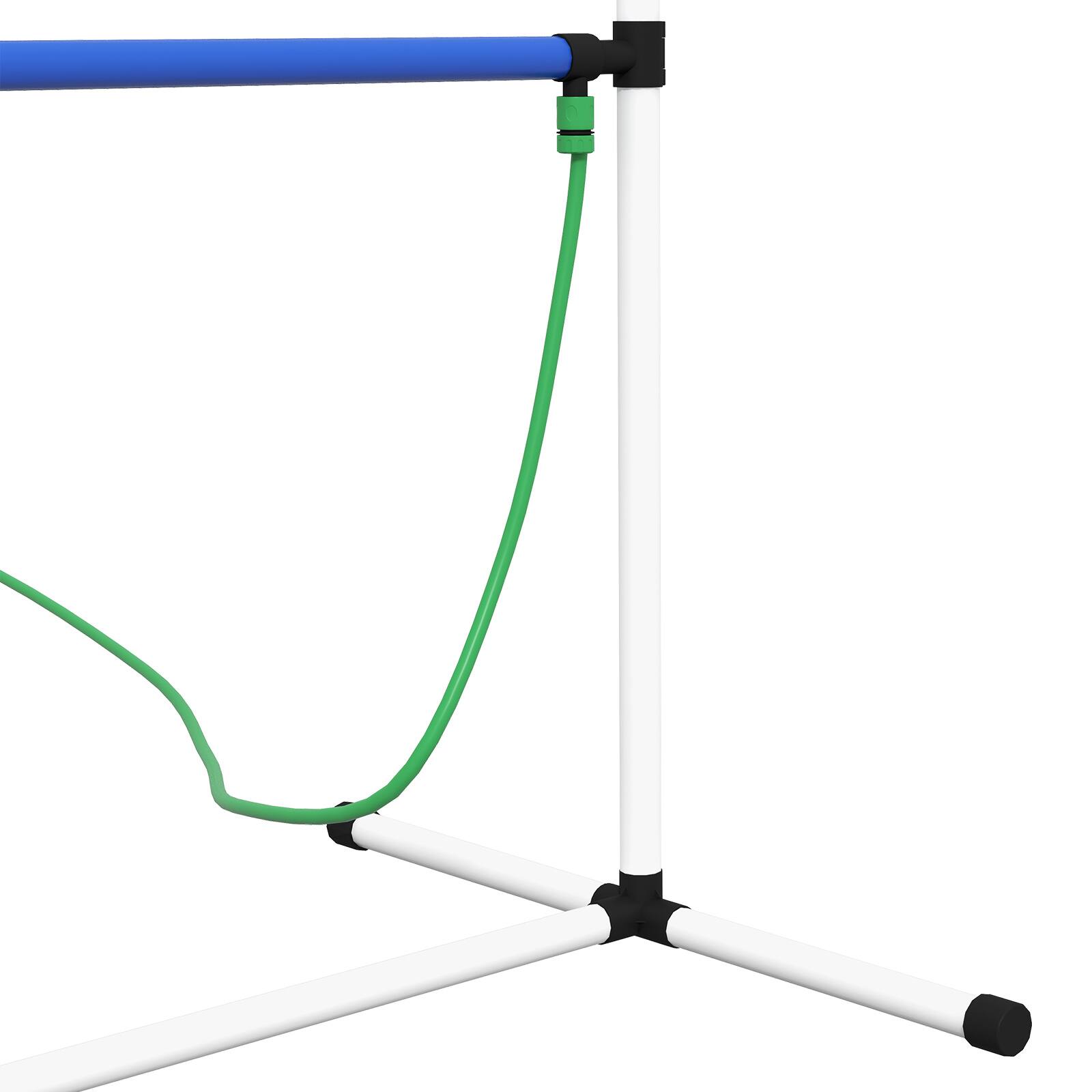 Alt View 4. Pawhut - 4 Piece Dog Agility Set, Spray Water Tube, Adjustable Hurdle, Carry Bag, Whistle - White.