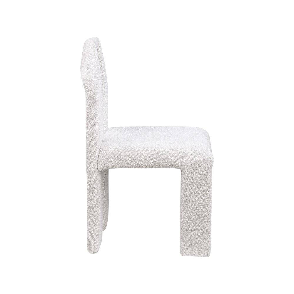 Alt View 2. Meridian Furniture - Bennett Cream Boucle Fabric Dining Chair, Set of 2 - Beige.
