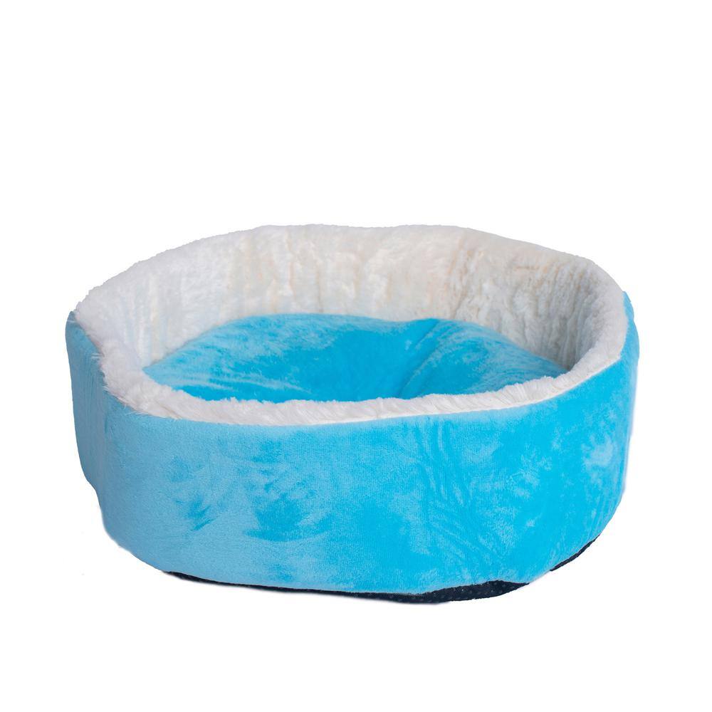 Alt View 6. Armarkat - Cat Bed Sky Blue and Ivory - Blue.