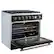 Alt View 4. Forno Appliances - 36 in. Wide 6 Burner Marco 5.36 Cu. Ft. Freestanding Gas Convection Range with Hidden Bake Element - Black.
