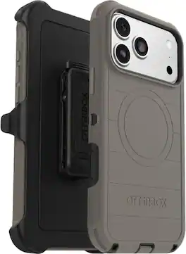 OtterBox - iPhone 18 Pro Max & iPhone 17 Pro Max (Only) - Defender Series Case - Holster Clip Included - Snaps on MagSafe - Dark Roast (Grey & Black)