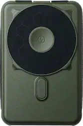 The Ridge Wallet - MAGSAFE POWER BANK 10,000mAh 20w 5-in-1 with integrated lightning and USB-C cables, Apple Watch charging, and Kickstand - Green - Front_Zoom