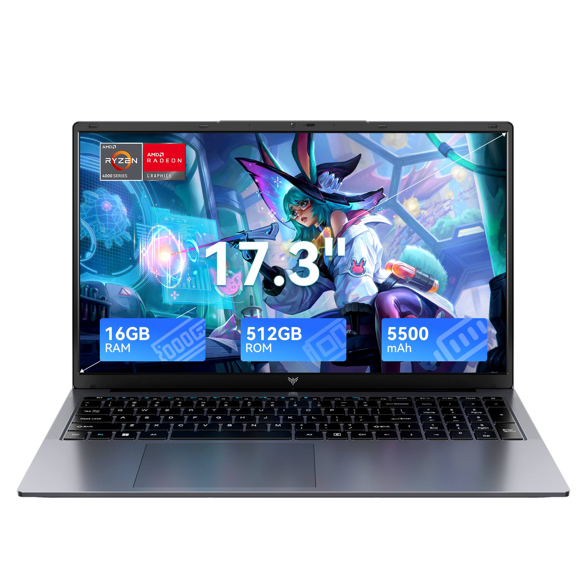 AMD RYZEN RADEON  
4000 SERIES  
GRAPHICS 2  
17.3" 16GB 512GB 5500 mAh