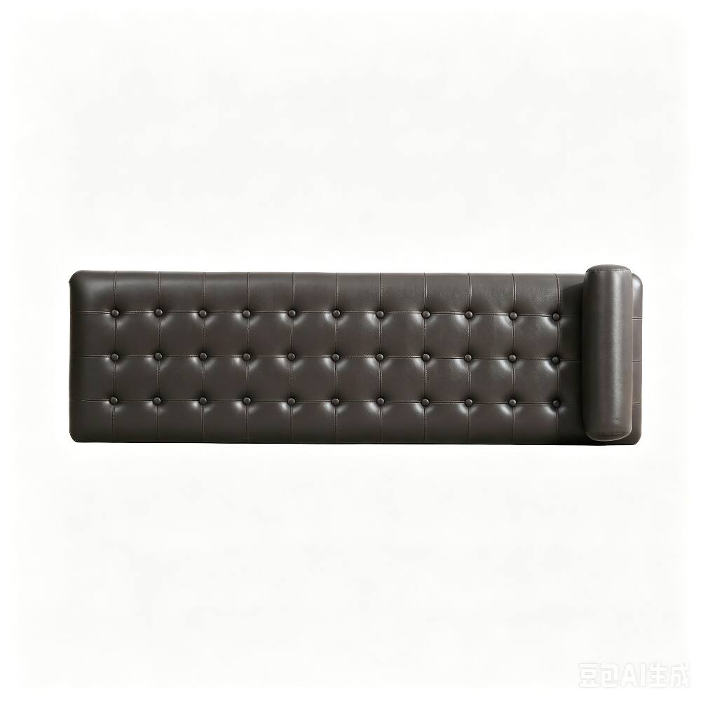 Alt View 2. Ropilly - Ropilly 66 Inch Upholstered End of Bed Bench, Faux Leather Tufted Entryway Shoe Bench with Headrest, Coffee - Coffee.