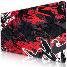 Pacoar Cade - Gaming Mouse Pad Large Extended Big Computer Mousepad For Home Office Work 31 5x Large and Extended Size The size of - Black Red