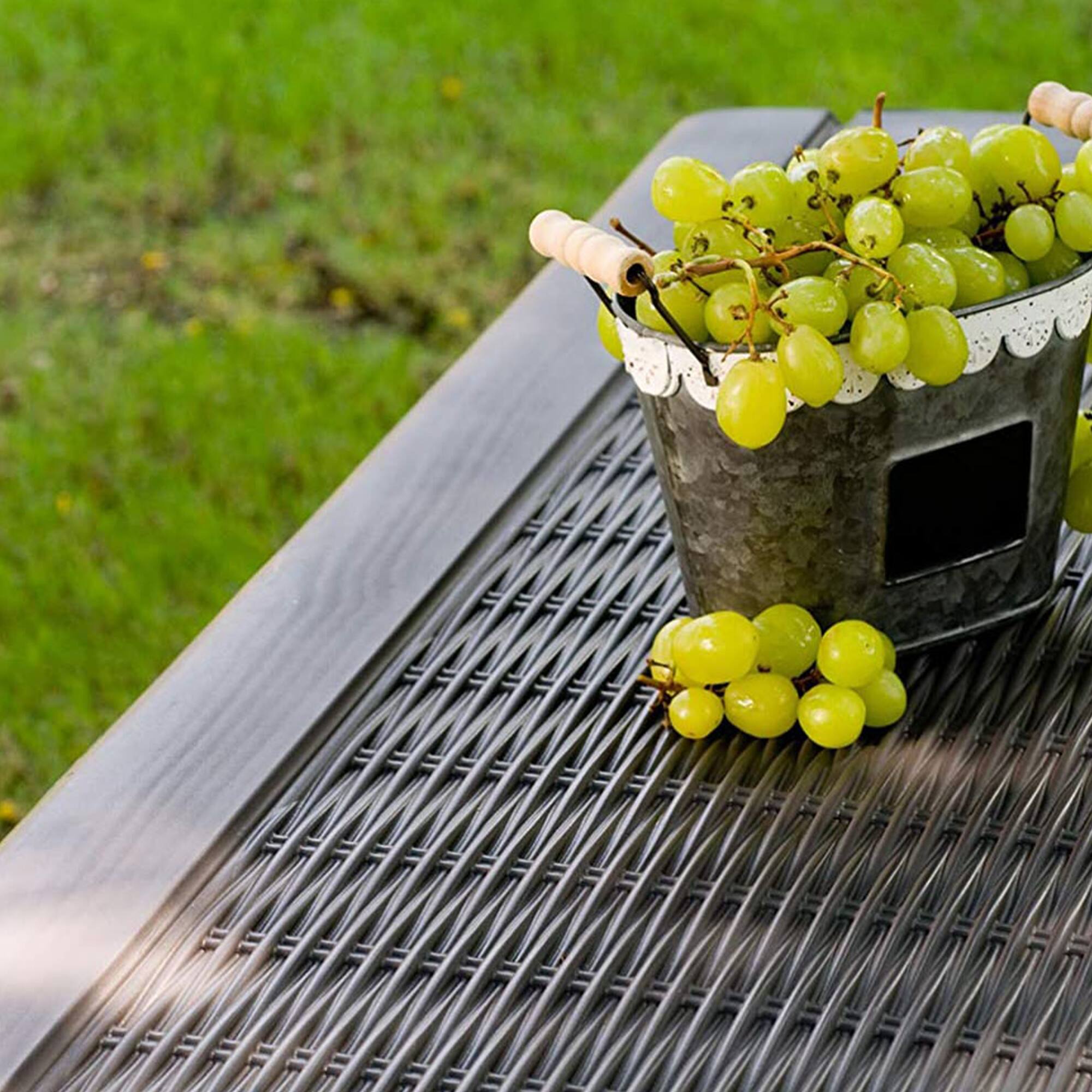 Alt View 4. Keter - Keter Borneo Rattan Wicker Resin Patio Deck Storage Box Bench, Grey (2 Pack) - Grey.