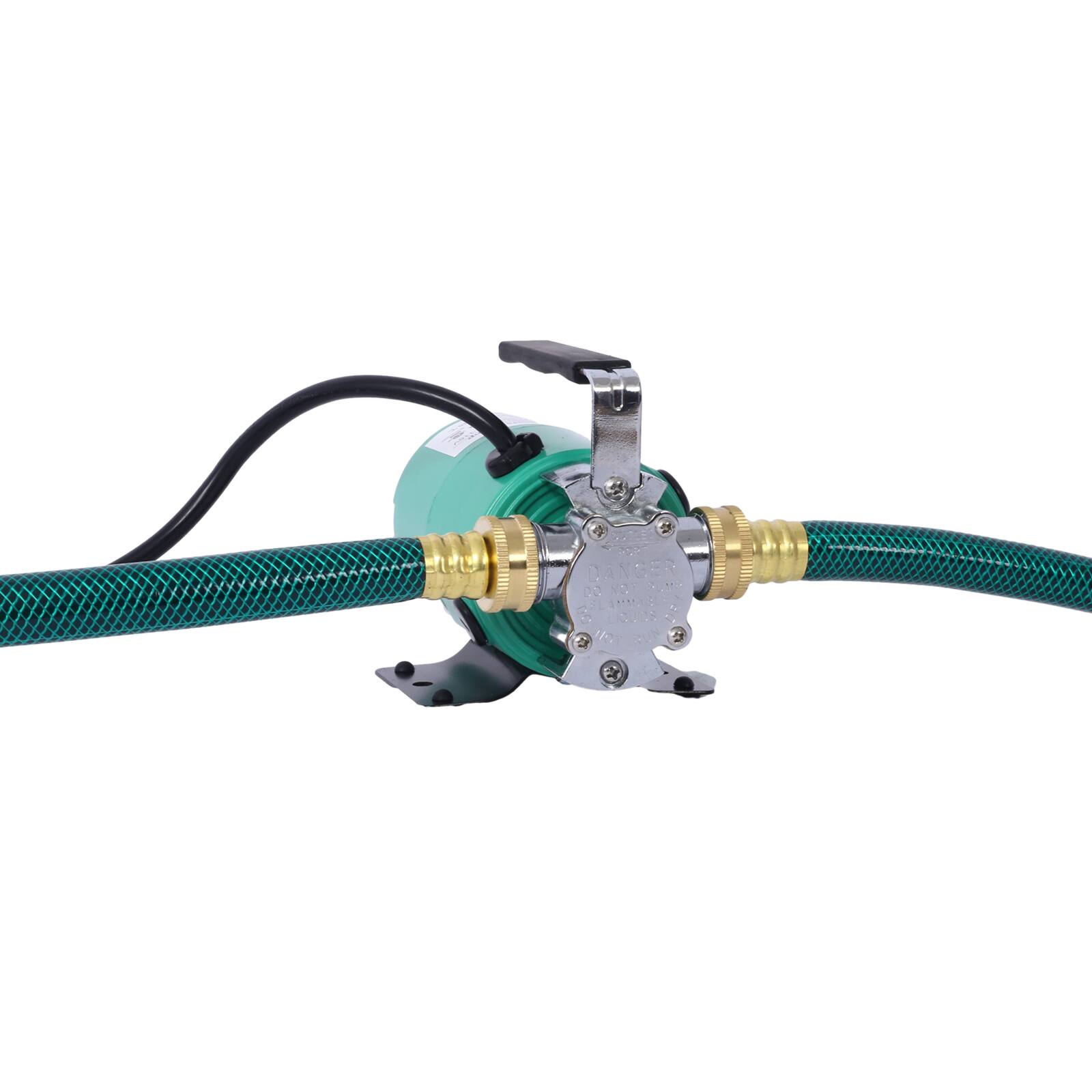 GOODSILO - Portable Electric Water Transfer Pump - 330 GPH Utility Pump with Hose Kit - Green - Thumbnail 4