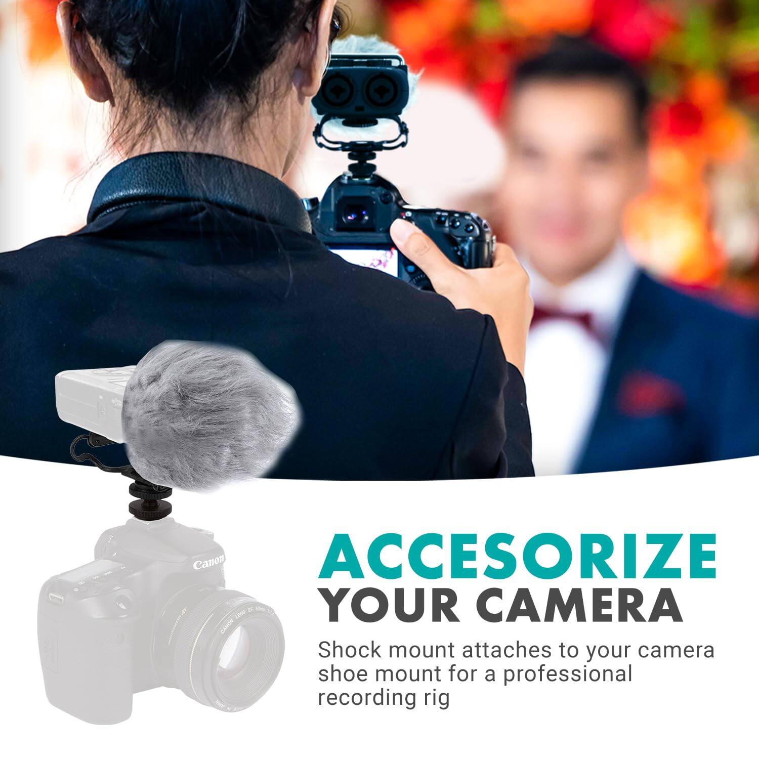Accessorize Your Camera

Shock mount attaches to your camera shoe mount for a professional recording rig