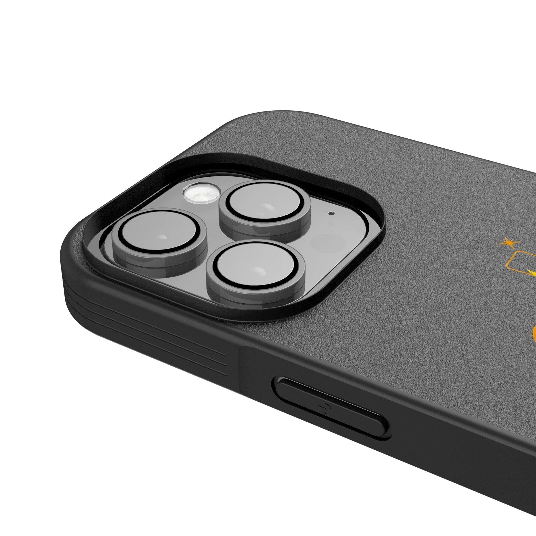 Back. Keyscaper - Marvel Badge Bump Phone Case - Apple iPhone 16 - Human Torch.