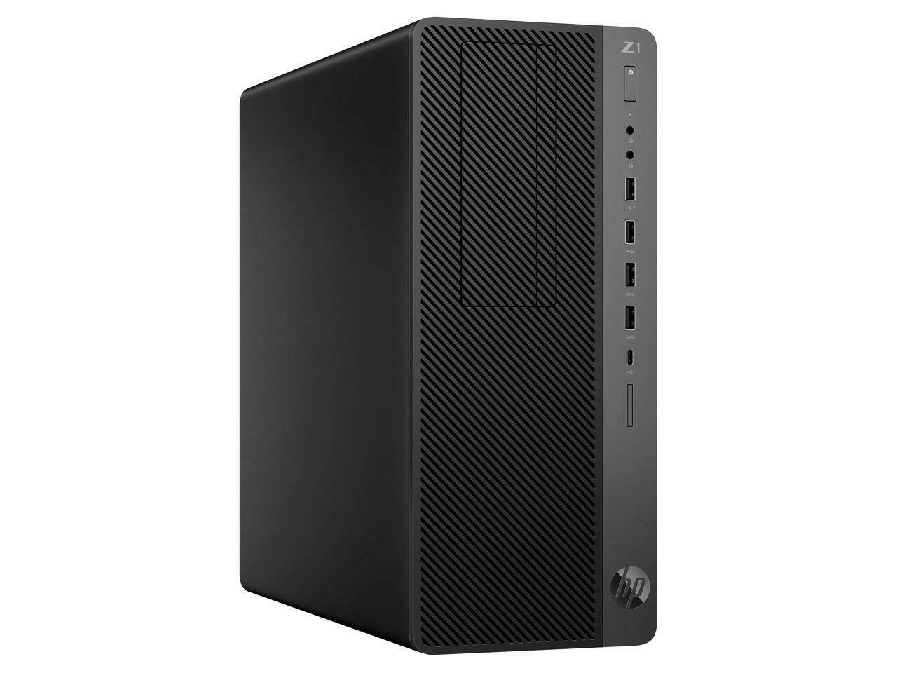 Alt View 1. HP - HP Desktop Computer Z1 G5-T Intel Core i7-8700 32GB DDR4 512 GB NVMe SSD Intel UHD Graphics 630 Windows 11 Pro 64-bit - Black.