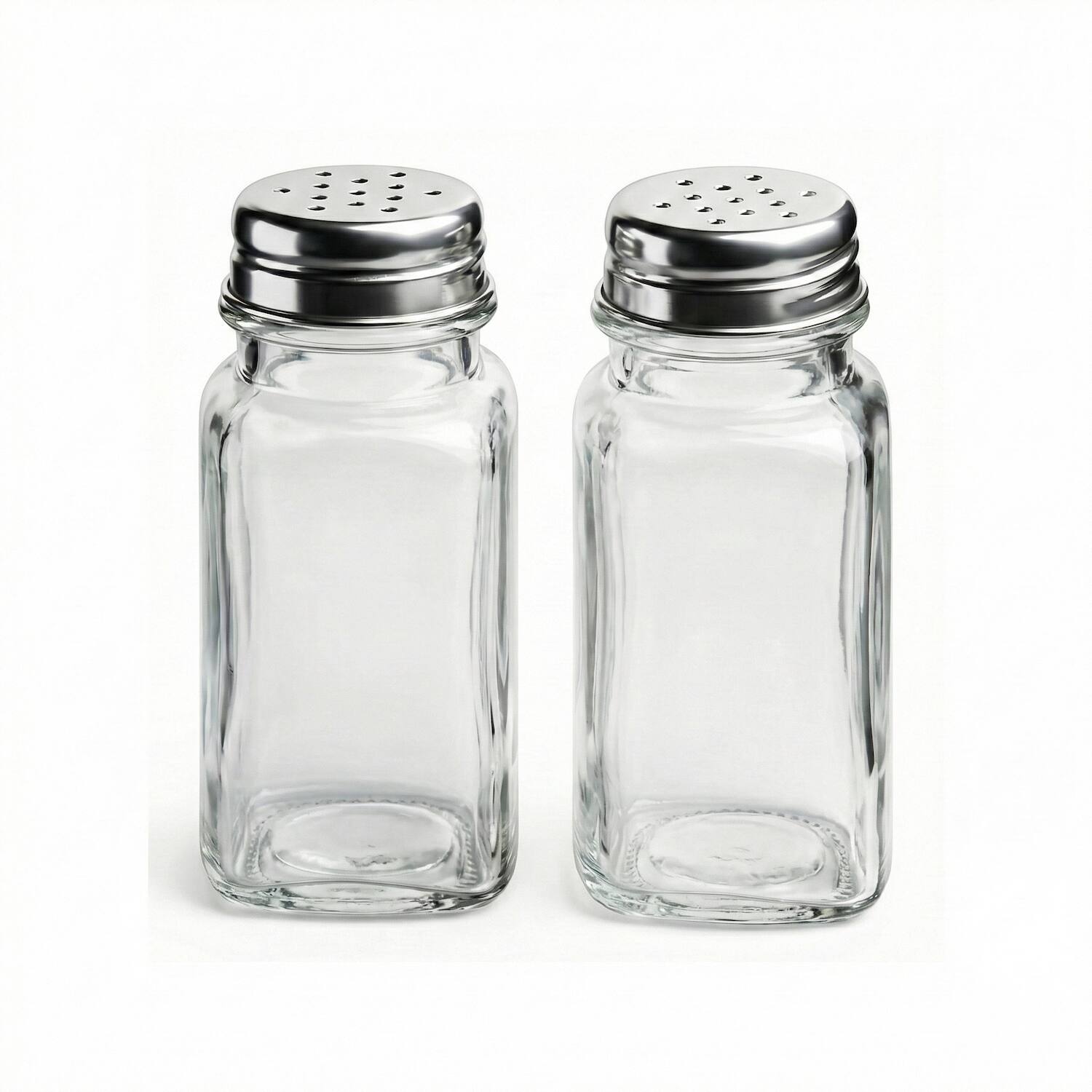 Angle. Jay Import - Yorkshire Set Of 2 Salt & Pepper Shakers 2.87 Oz. - Clear.