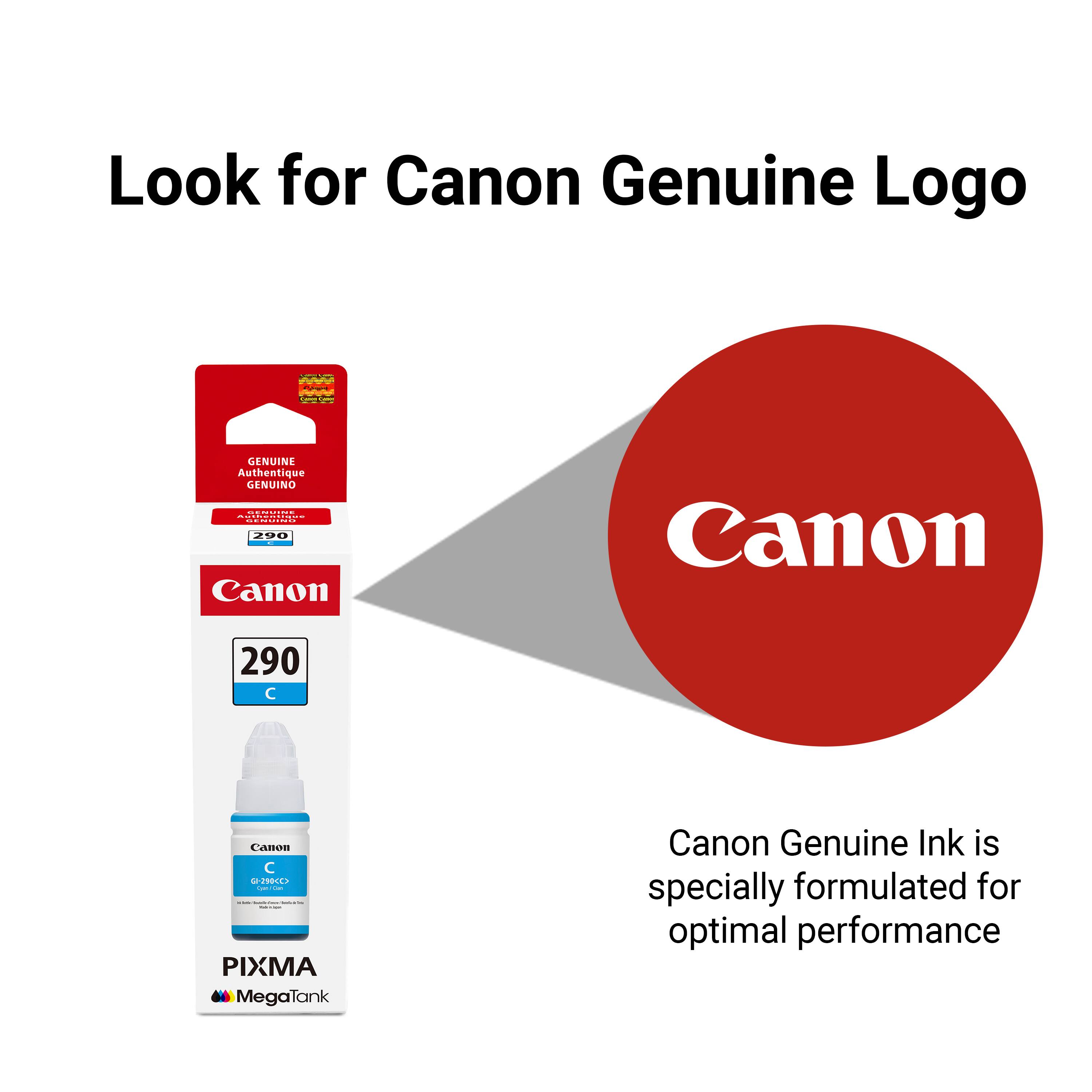 Look for Canon Genuine Logo

Canon Genuine Ink is specially formulated for optimal performance