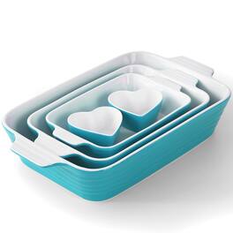 PARKER SLATER - Baking Dish For Oven Casserole Dishes Bakeware Set With Ramekin Ceramic Lasagna Pan 9*12.Large Deep Rectangular Non-s...