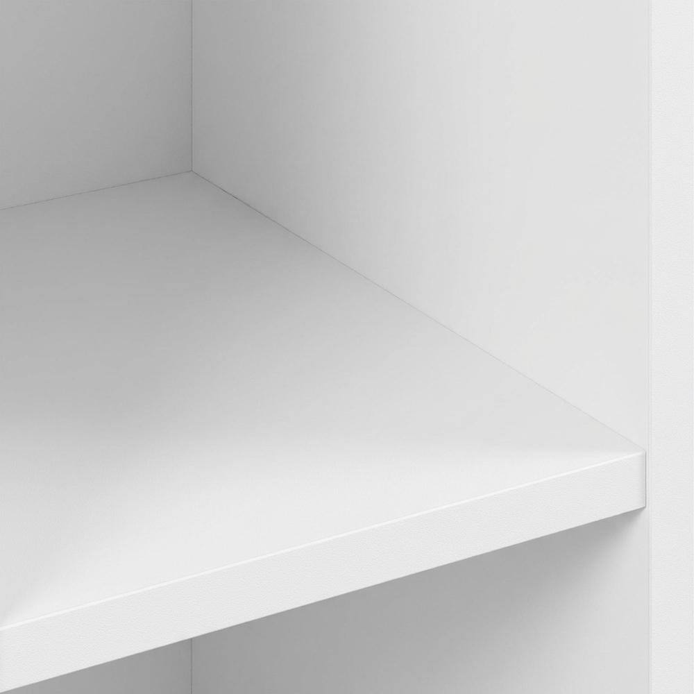 Alt View 1. FurniFact - Wooden White Bookcase with Compact Design and Ample Storage Space - White.