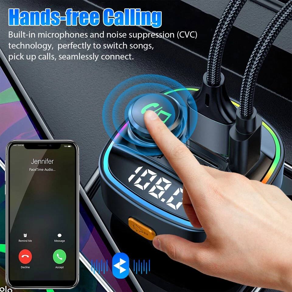 Hands-free Calling
Built-in microphones and noise suppression (CVC) technology, perfectly to switch songs, pick up calls, seamlessly connect.
Jennifer
FaceTime Audio...
Remind Me
Message
Decline
Accept