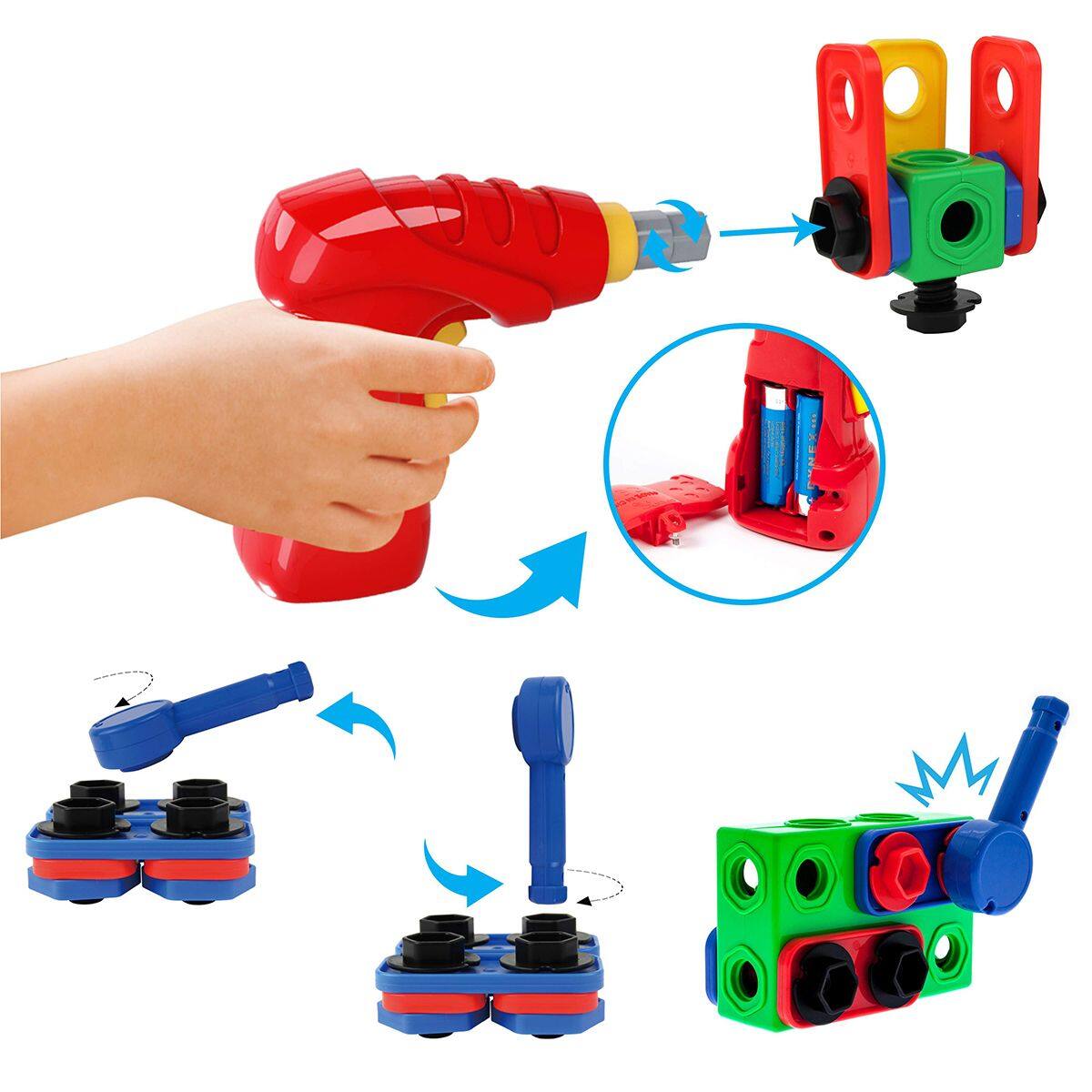 Alt View 3. PicassoTiles - Picassotiles 105 PC Construction Building Engineering Set, STEM Toy, Learning Toy for Kids Ages 3+.