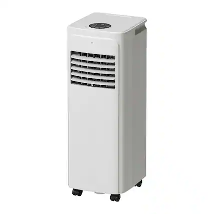 Front. Airplus - 12000 BTU Portable Air Conditioner Cools 230 Sq. Ft. with Heater and Dehumidifier, Remote in White.