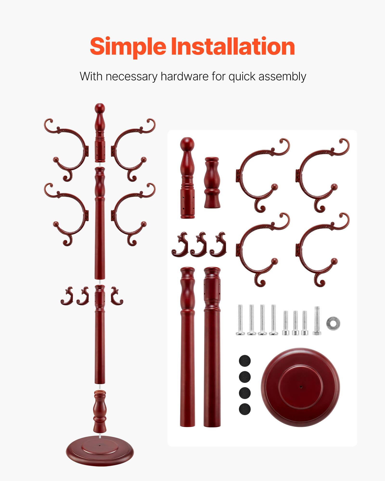 Simple Installation  
With necessary hardware for quick assembly