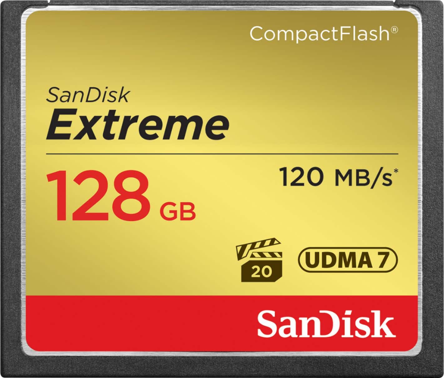 SanDisk - Extreme 128GB CompactFlash (CF) Memory Card - Front_Zoom