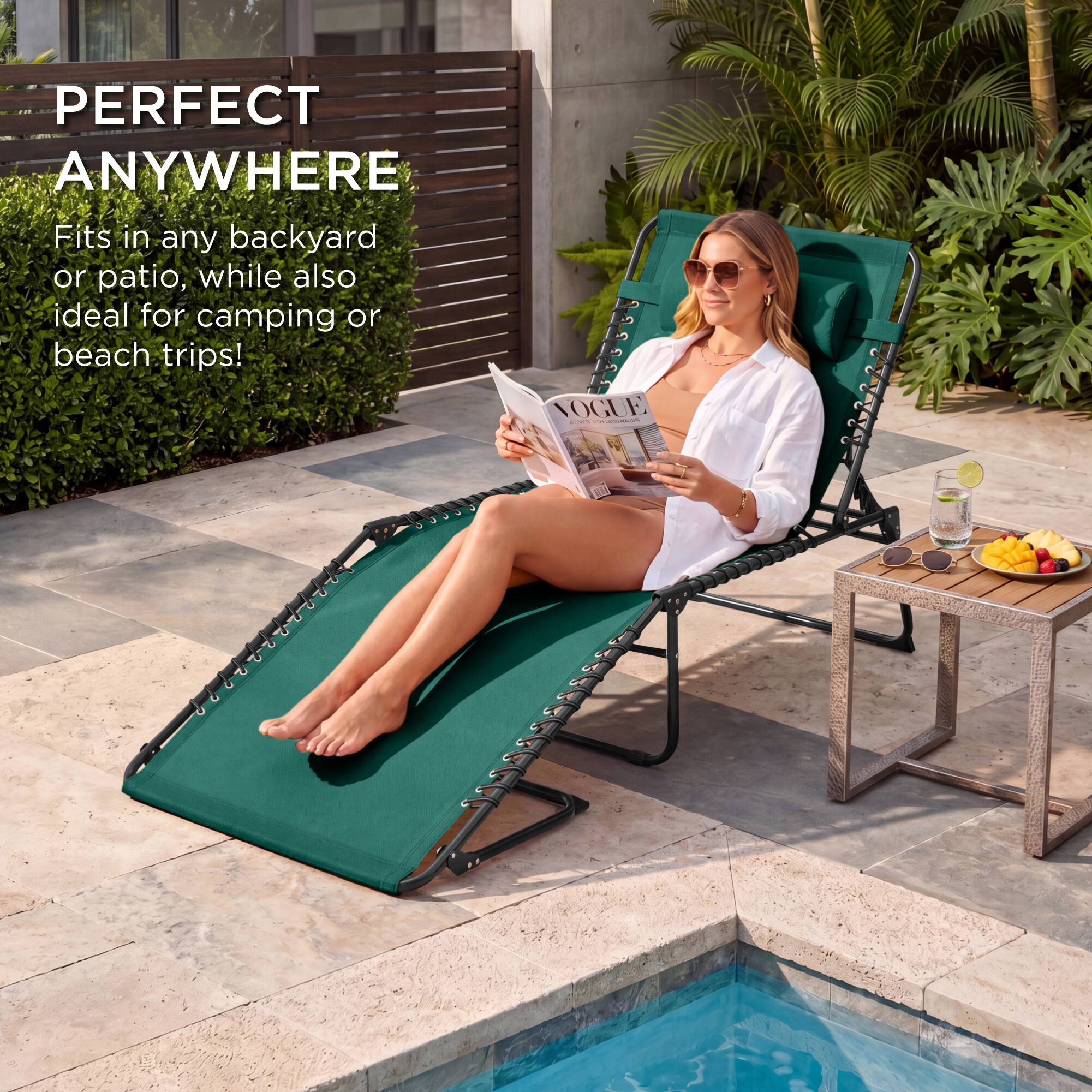 PERFECT ANYWHERE  
Fits in any backyard or patio, while also ideal for camping or beach trips!