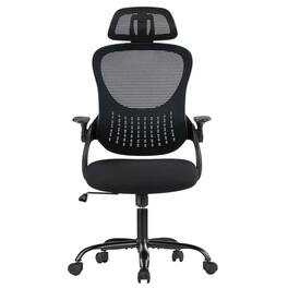 Kadyn - 20" Ergonomic Mesh Office Chair - High Back Swivel Chair with Headrest & Flip-up Armrests - Black