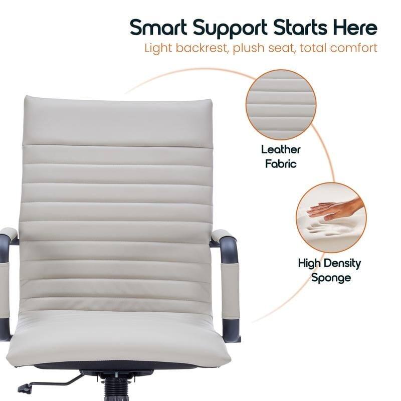 Smart Support Starts Here  
Light backrest, plush seat, total comfort  

- Leather Fabric  
- High Density Sponge