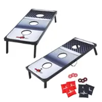Backyard Hero - 48" Tailgate Combo Bean Bag Toss and Washer Toss Games - Gray - Front_Zoom