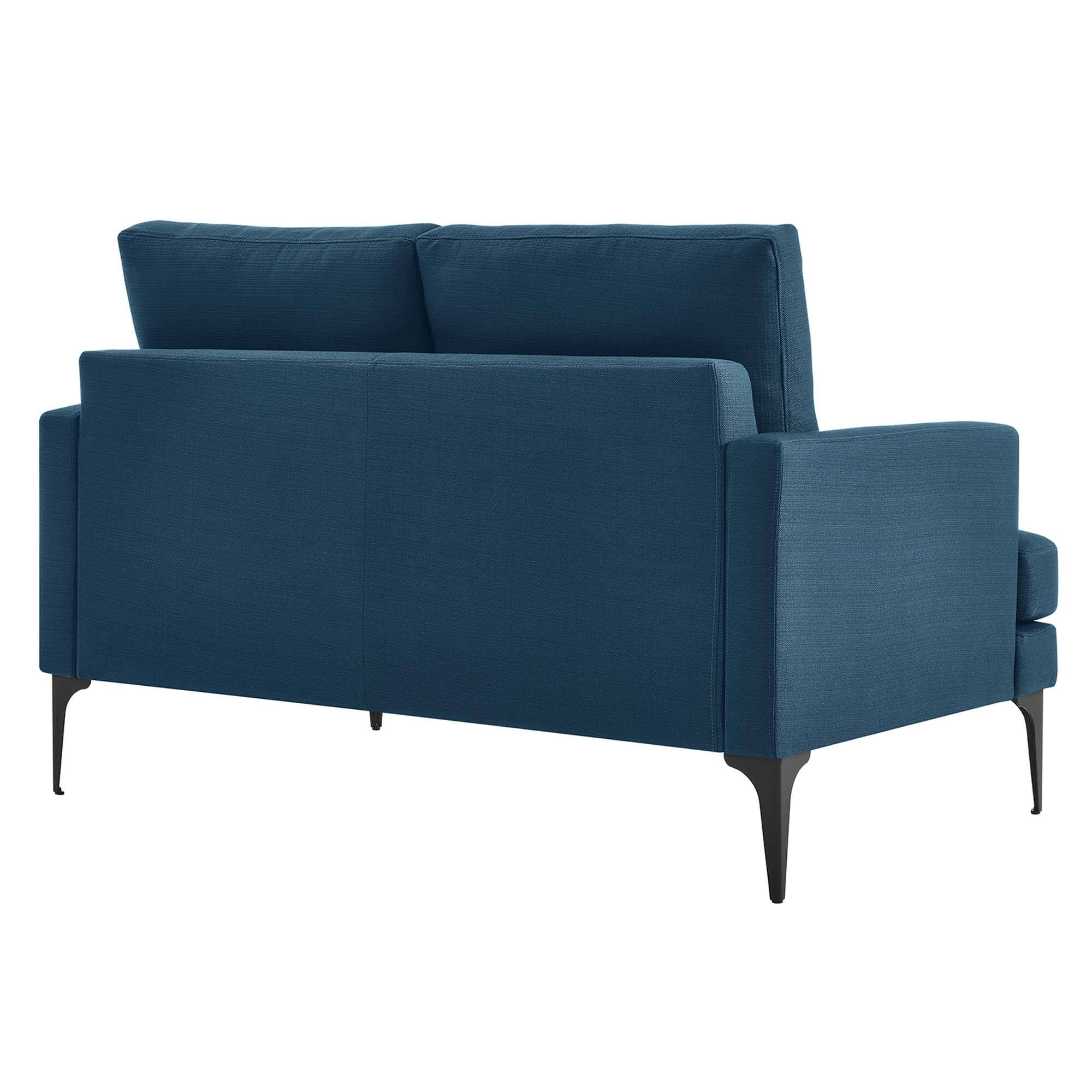 Alt View 2. Modway - Evermore Upholstered Fabric Loveseat by Modway - Azure.