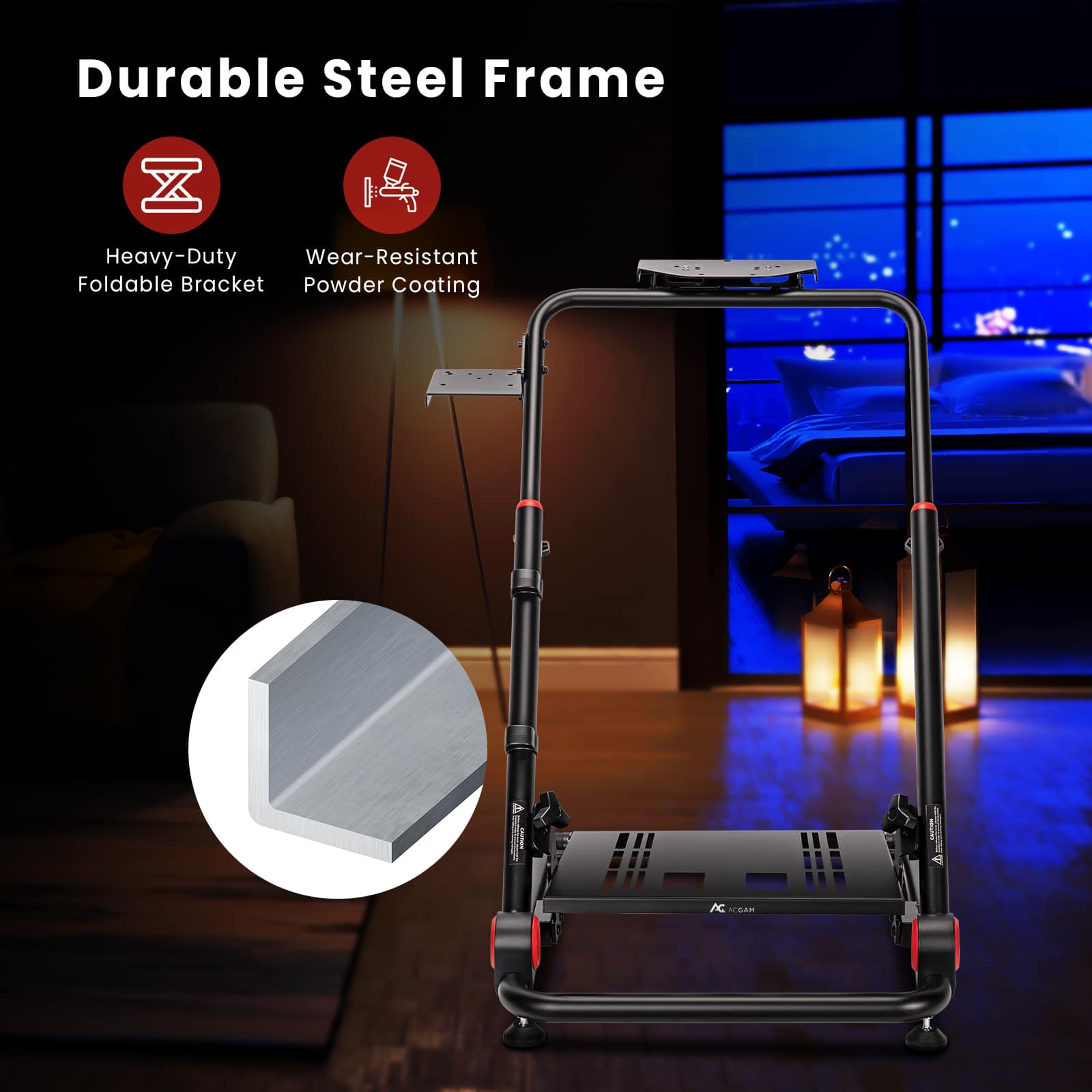 Durable Steel Frame Heavy-Duty Wear-Resistant Foldable Bracket Powder Coating AC AGAM