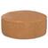 Front. Simpli Home - Brody 32 inch Round Coffee Table Pouf - Distressed Brown.