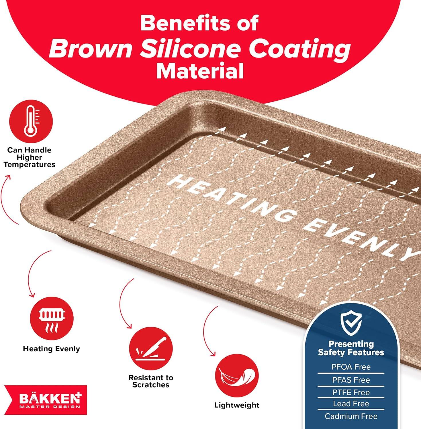 Benefits of Brown Silicone Coating Material

Can Handle Higher Temperatures

HEATING EVENLY

Heating Evenly

Resistant to Scratches

Lightweight

Presenting Safety Features

PFOA Free

PFAS Free

PTFE Free

Lead Free

Cadmium Free