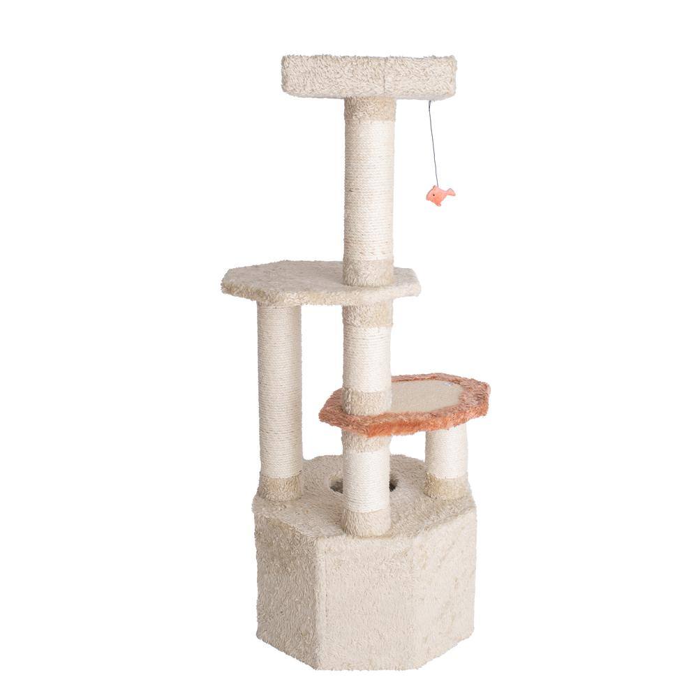Alt View 2. Armarkat - Soft HeavyCarpet Real Wood Cat Furniture With Condo For Large Cat - Beige.