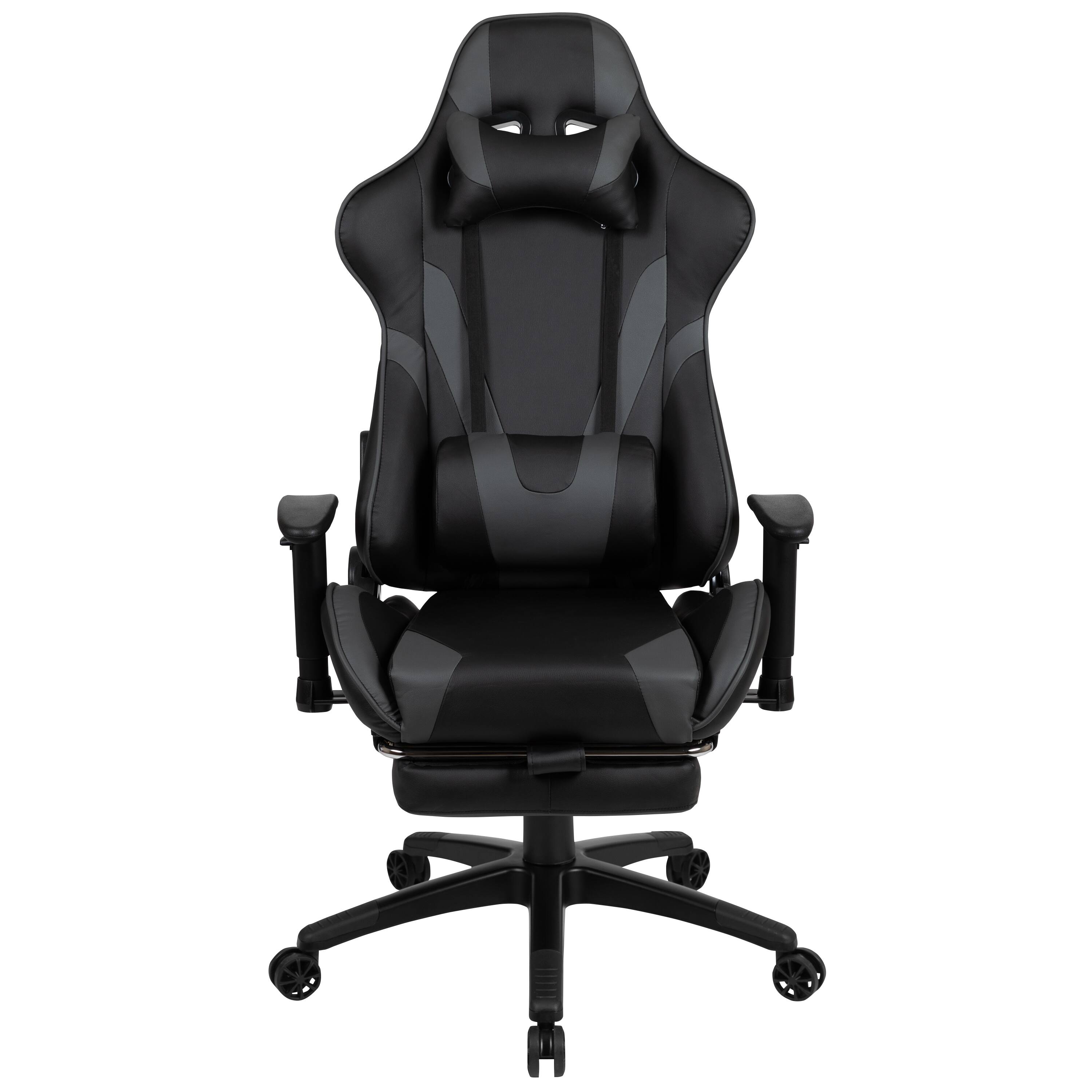 Alt View 7. Emma + Oliver - Z300 Gaming Racing Office Ergonomic PC Chair with Reclining Back and Footrest - Gray.