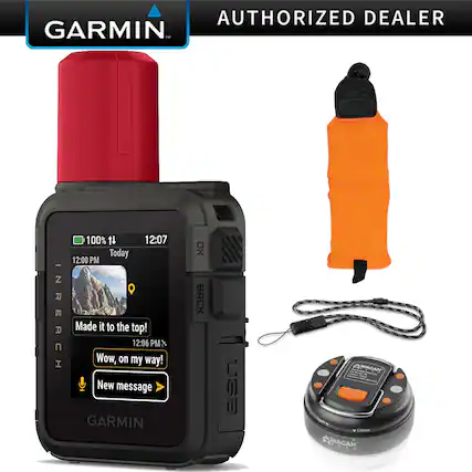 AUTHORIZED DEALER GARMIN
INREACH A
100% 1
12:07 Today 12:00 PM
Made it to the top!
12:06 PM
Wow, on my way!
New message
GARMIN
BACK
USB
AIACAN
AWAGAN