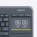 Alt View Zoom 13. Logitech - K400 Plus TKL Wireless Membrane Keyboard for PC/TV/Laptop/Tablet with Built-in Touchpad - Black.