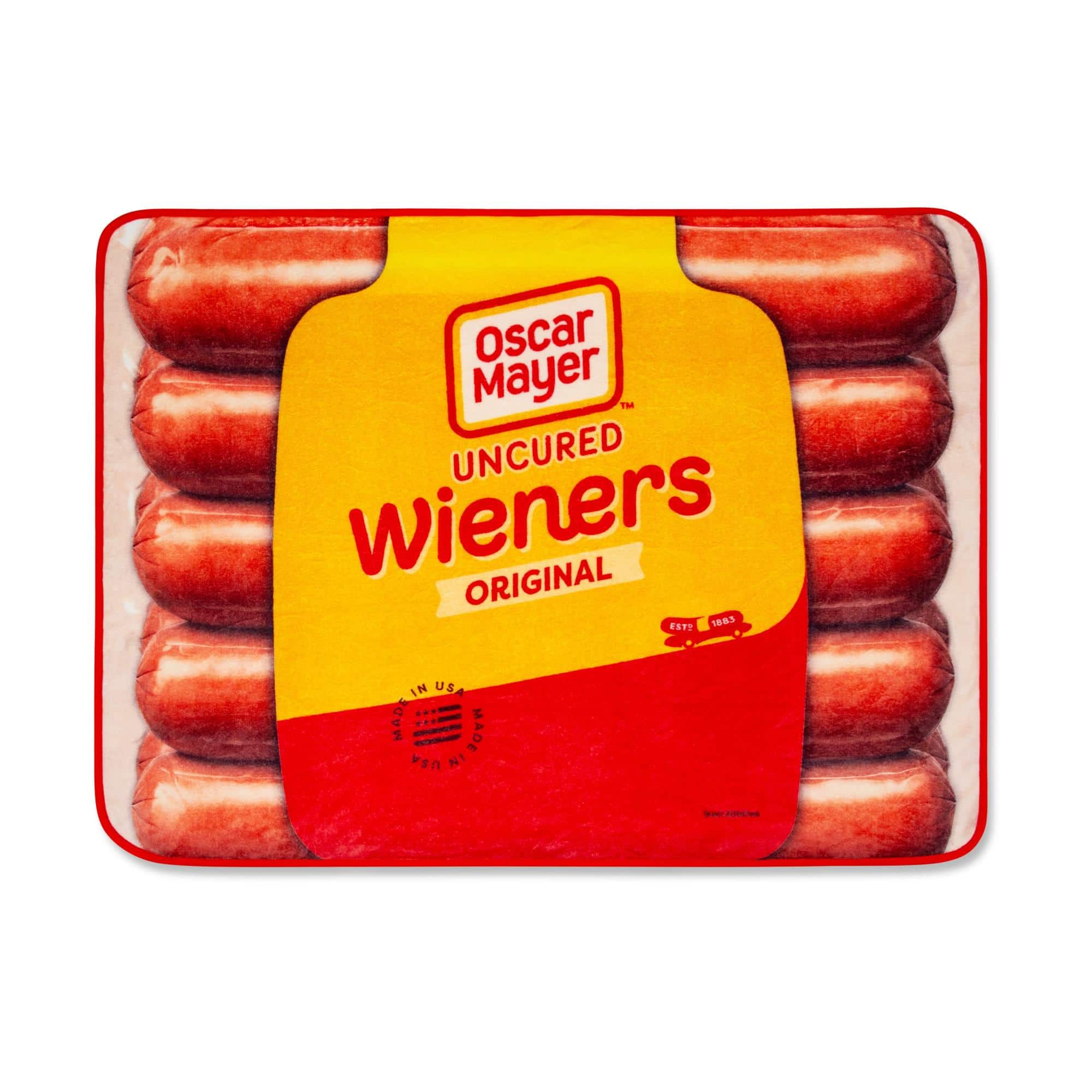 Toynk - Oscar Mayer Jumbo Hot Dogs Fleece Throw Blanket | 45 x 60 Inches - Red price history on PriceWatchPro
