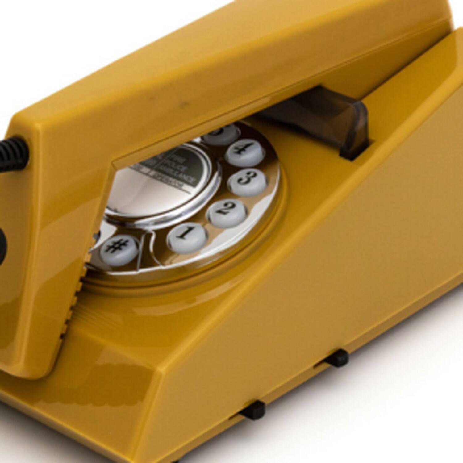 Alt View 1. PopMarket - GPO Retro GPOTRMM Trim phone Desktop or Wall Mountable - Mustard - MISC ACCESSORY - Yellow.