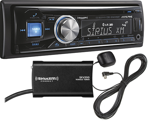 Best Buy: Alpine CD Bluetooth In-Dash with Satellite Radio Tuner Black CDE-SXM145BT