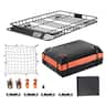 VEVOR - Roof Rack Basket, 64 x 39 x 4.1 in, Universal Rooftop Cargo Carrier with 44.1 x 34.3 x 10.2 in Cargo Bag, Net - Black